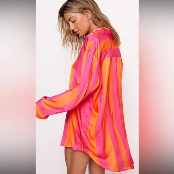 Nasty Gal Other - Nasty Gal Bold Orange and Pink sleepwear